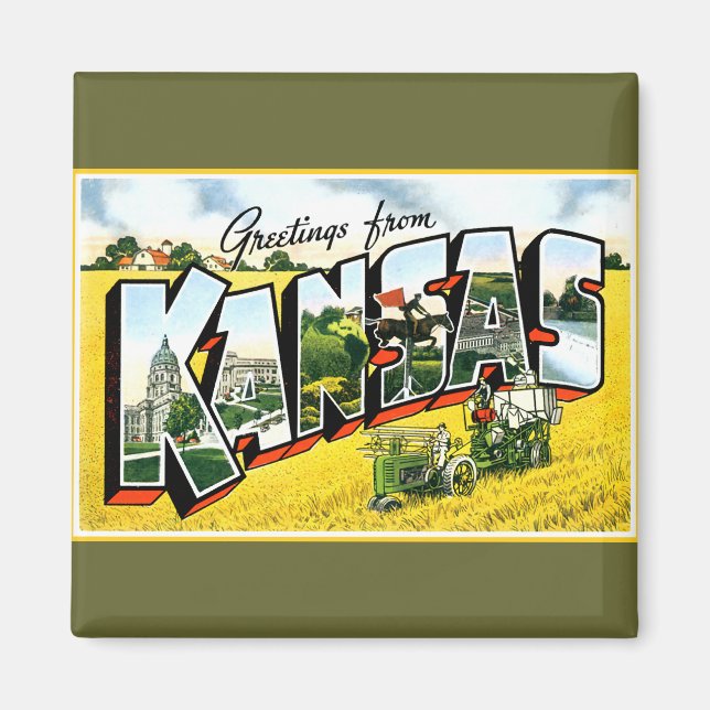 Grüße aus Kansas Magnet (Vorne)