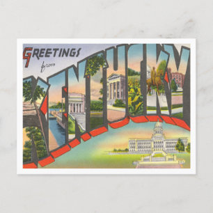 Grüße aus Kentucky Vintage Reise Postkarte