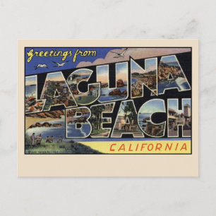 Grüße aus Laguna Beach, Kalifornien Vintage Postkarte