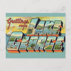 Grüße aus Lake George Postkarte