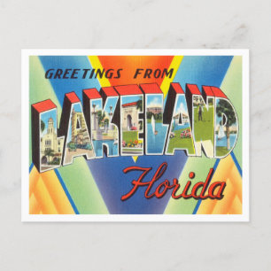 Grüße aus Lakeland, Florida Vintage Reise Postkarte
