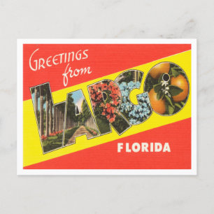 Grüße aus Largo, Florida Vintage Reise Postkarte