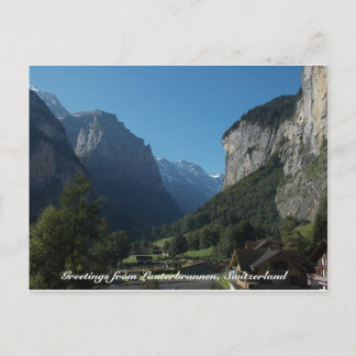 Grüße aus Lauterbrunnen, Schweiz 1 Postkarte