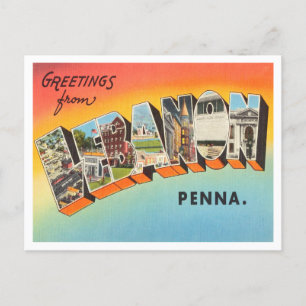Grüße aus Lebanon, Pennsylvania Reise Postkarte
