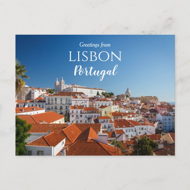 Grüße aus Lissabon Portugal Postkarte (Vorderseite)