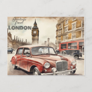 Grüße aus London Feiertagspostkarte