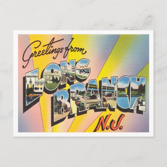Grüße aus Long Branch, New Jersey Travel Postkarte (Vorderseite)