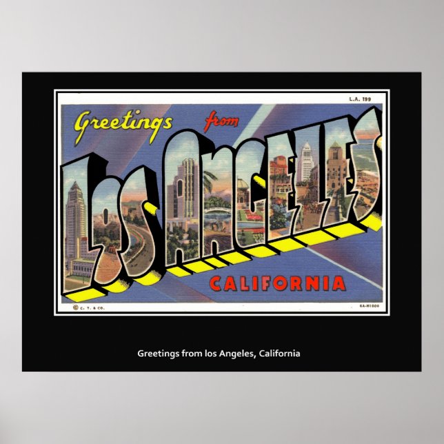 Grüße aus Los Angeles California Poster (Vorne)