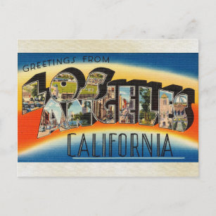 Grüße aus Los Angeles California Vintag Art Postkarte