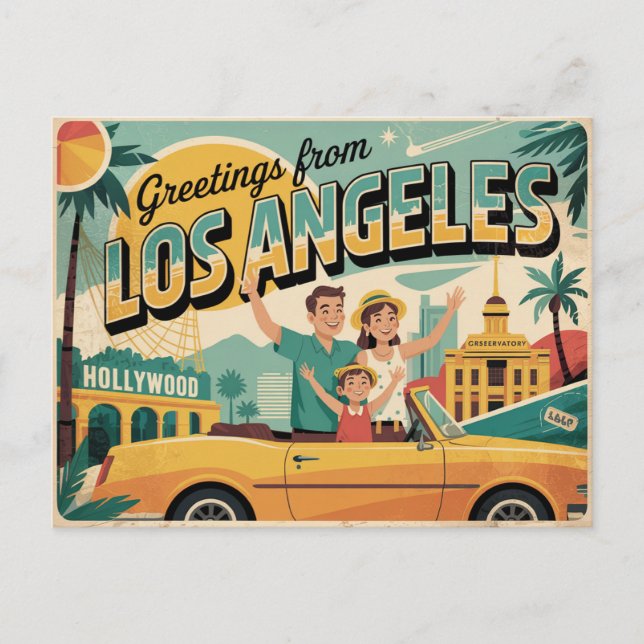 Grüße aus Los Angeles Postkarte (Vorderseite)