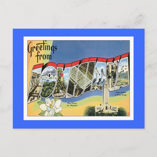 Grüße aus Louisiana Postkarte (Vorderseite)