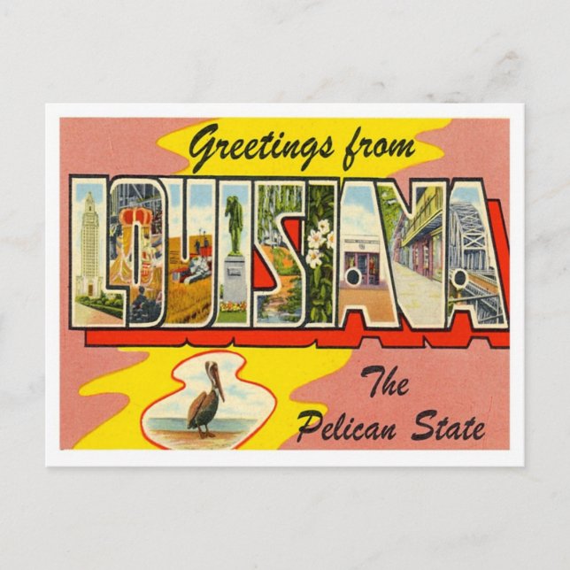 Grüße aus Louisiana Postkarte (Vorderseite)