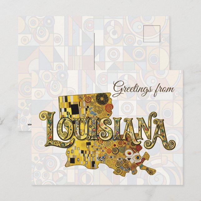Grüße aus Louisiana Postkarte (Vorne/Hinten)