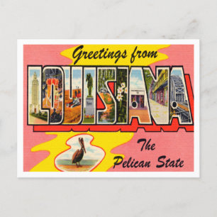 Grüße aus Louisiana, The Pelican State Travel Postkarte