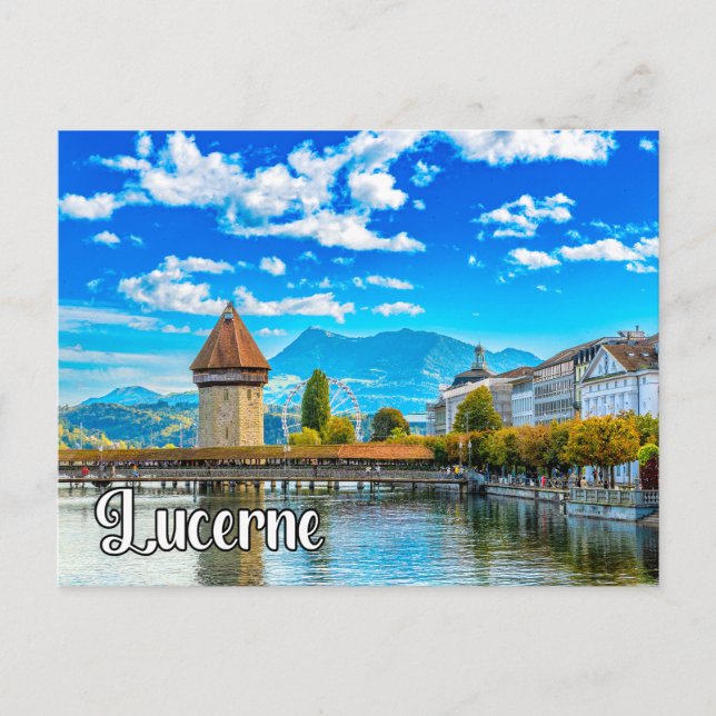 Grüße aus Luzern, Schweiz Postkarte (Vorderseite)