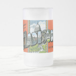 Grüße aus Madison, Wisconsin! Mattglas Bierglas