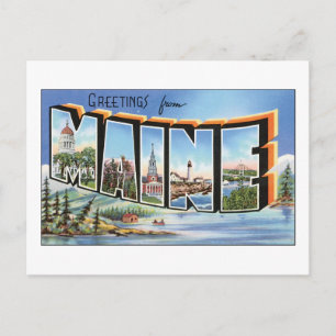 Grüße aus Maine Postkarte