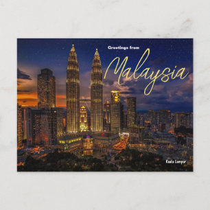 Grüße aus Malaysia Kuala Lumpur Postkarte