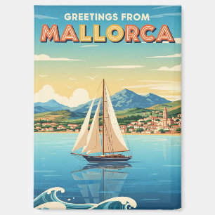 Grüße aus Mallorca Spanien Reise Magnet