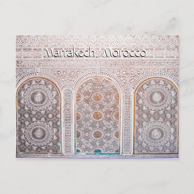 Grüße aus Marrakech Marokko Postkarte (Vorderseite)