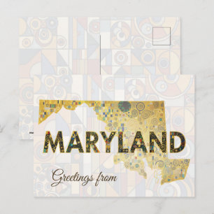 Grüße aus Maryland Postkarte