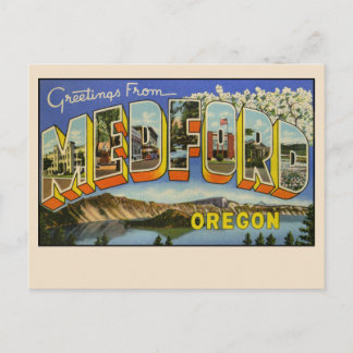 Grüße aus Medford, Oregon Grossbuchstabe Postkarte