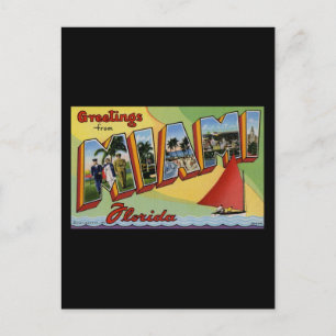 Grüße aus Miami Florida Postkarte