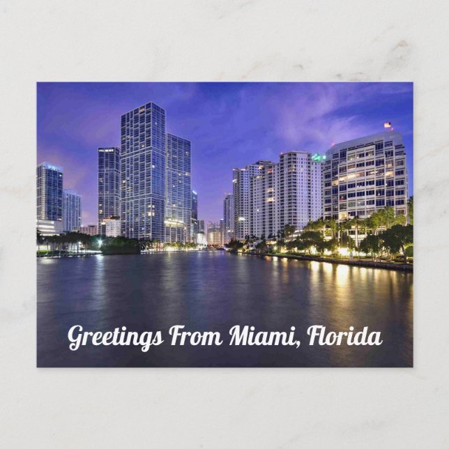 Grüße aus Miami, Florida Postkarte (Vorderseite)