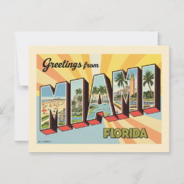Grüße aus Miami Florida Vintag Postkarte