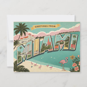 Grüße aus Miami Postkarte