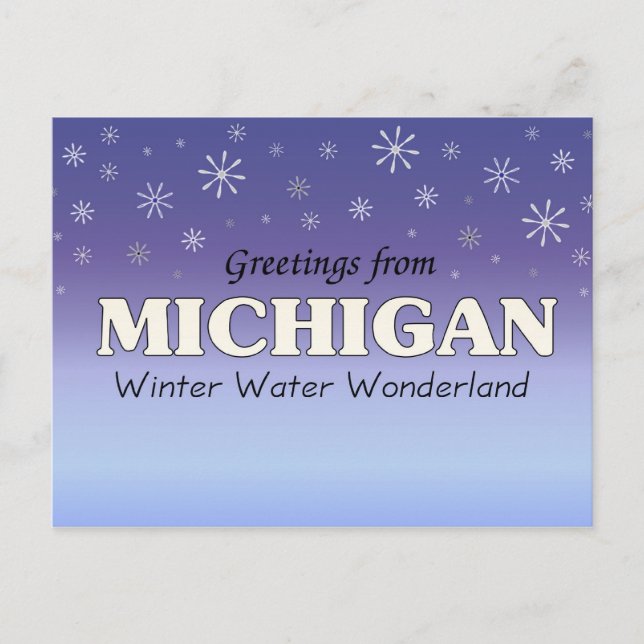 Grüße aus Michigan Postkarte (Vorderseite)