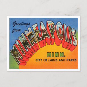 Grüße aus Minneapolis, Minnesota Reise Postkarte