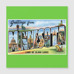 Grüße aus Minnesota! Magnetkarte