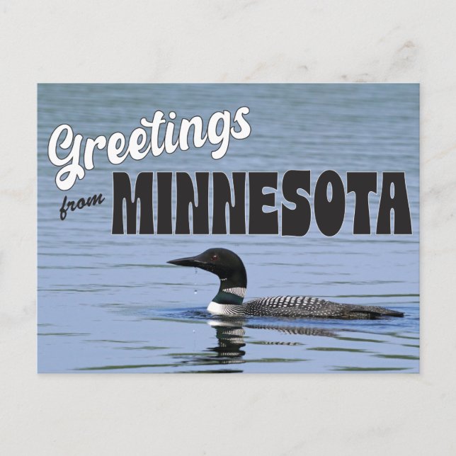 Grüße aus Minnesota mit gemeinsamer Lounge Postkarte (Vorderseite)