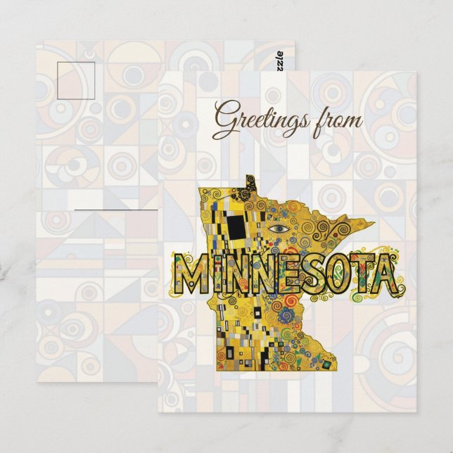 Grüße aus Minnesota Postkarte (Vorne/Hinten)