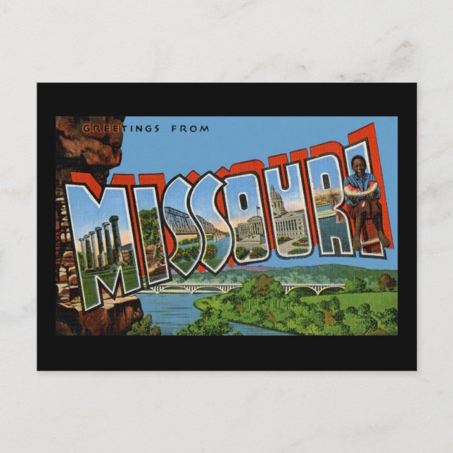 Grüße aus Missouri Postkarte (Vorderseite)