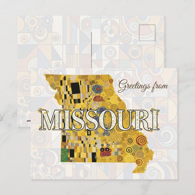 Grüße aus Missouri Postkarte (Vorne/Hinten)