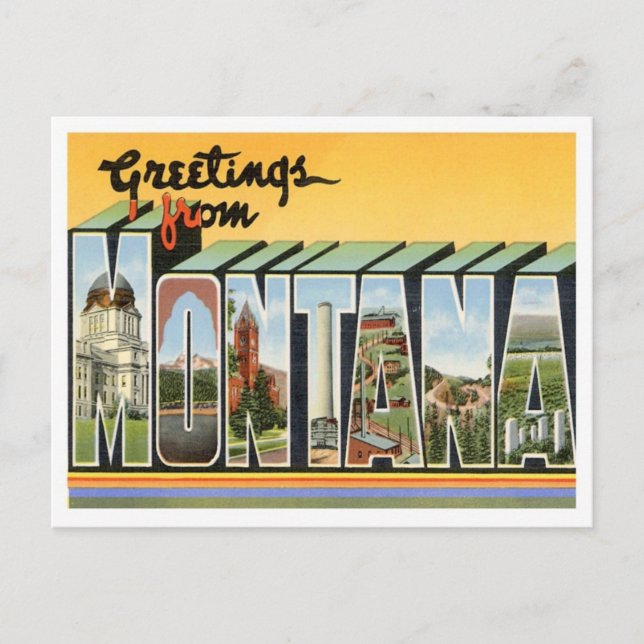 Grüße aus Montana Postkarte (Vorderseite)