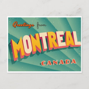 Grüße aus Montreal, Kanada Vintage Reise Postkarte