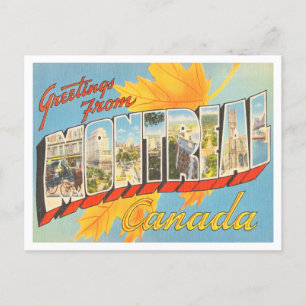 Grüße aus Montreal, Kanada Vintage Reise Postkarte