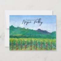 Grüße aus Napa Valley Weinberg rote Rosen 