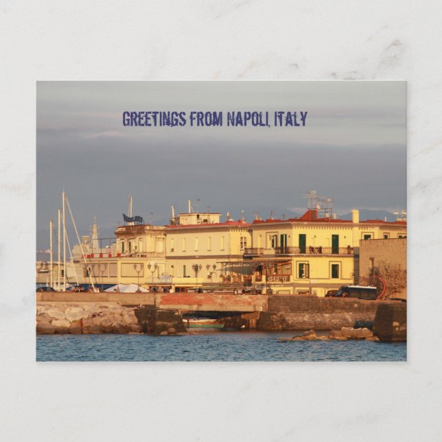 Grüße aus Napoli, Italien Postkarte (Vorderseite)