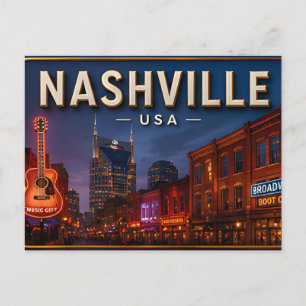 Grüße aus Nashville Music City senden Postkarte