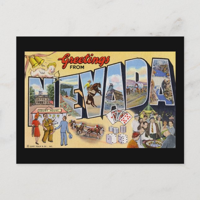 Grüße aus Nevada Postkarte (Vorderseite)