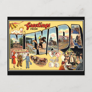 Grüße aus Nevada Vintage Postkarte