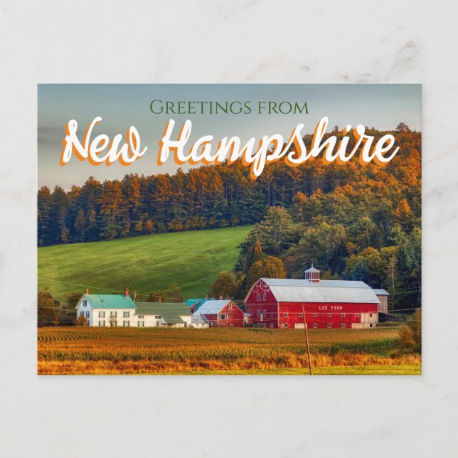 Grüße aus New Hampshire Postcard Foliage Postkarte (Vorderseite)
