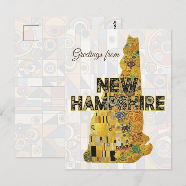 Grüße aus New Hampshire Postkarte (Vorne/Hinten)