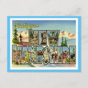 Grüße aus New Hampshire Vintag Postkarte