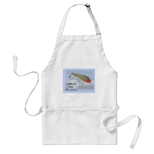 Grüße aus New Jersey Fishing Lure Schürze (Vorne)