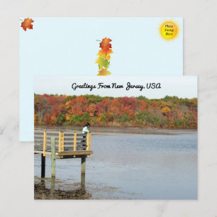 Grüße aus New Jersey - Herbstdenken Postkarte
